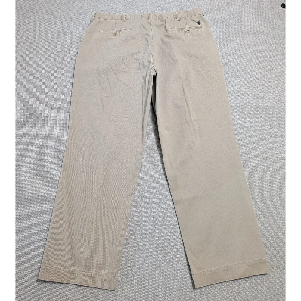 Polo Ralph Lauren Men's Khaki 38x30 Preston Chino Cotton Pants Pony Office Prep